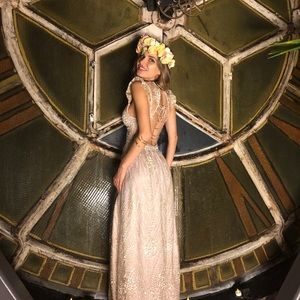 GOLD MAXI DRESS CHAMPAGNE